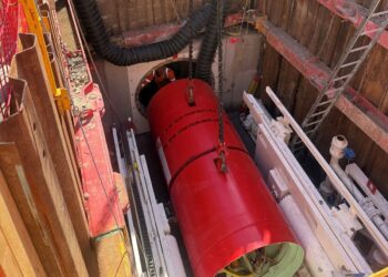 Microtunnelling completed in Salford as part of sewer upgrades.